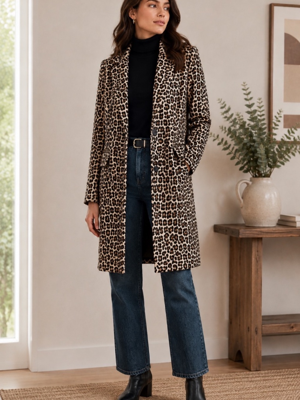 Fashion Staple - Faux Leopard Coat